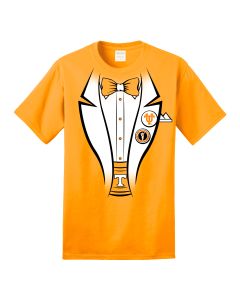 SS Adult Tee. Big Orange Tux - Faux Tux Tee