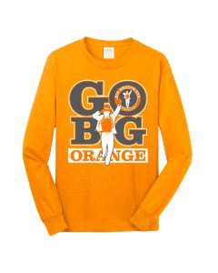 SS LS Adult Tee. Big Orange Tux - Go Big